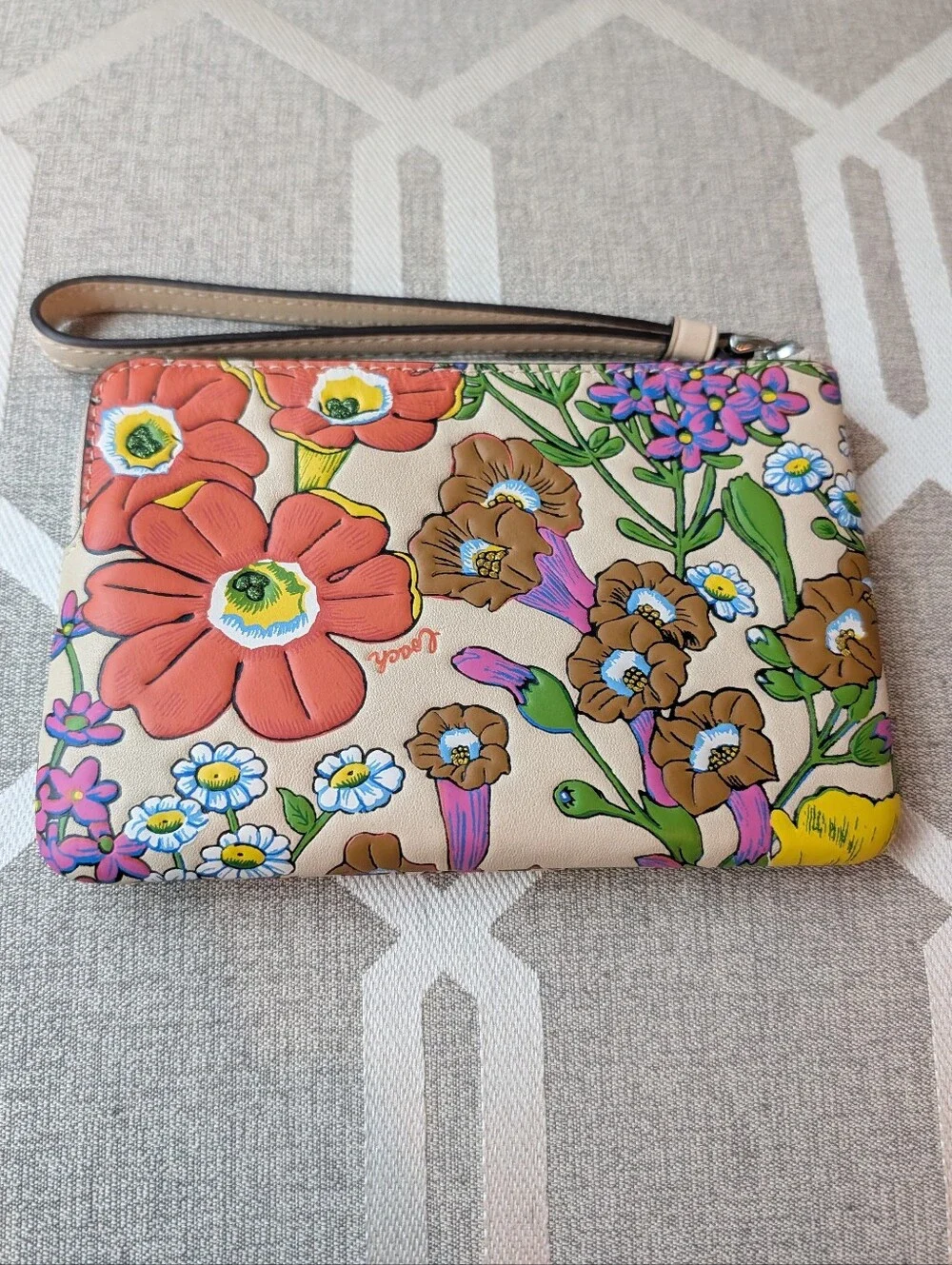 Coach Garden Floral Klare And Wristlet